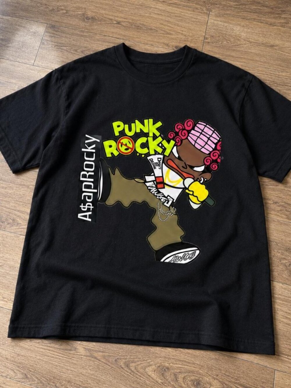 Gildan Black Punk Rocky Graphic Tshirt